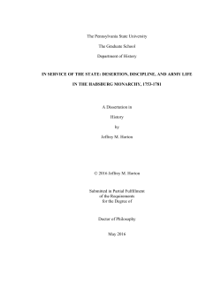 IN SERVICE OF THE STATE: DESERTION, DISCIPLINE, AND