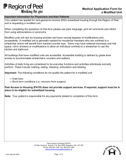 Medical Application Form for a Modified Unit
