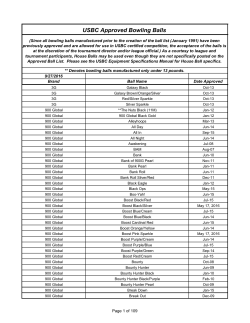 USBC Approved Bowling Balls