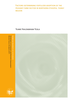 Factors determining fertilizer adoption of the peasant farm