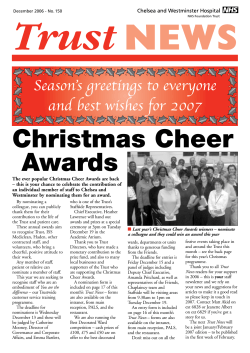 December - Chelsea and Westminster Hospital