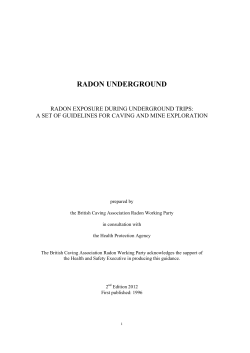 Radon Underground - British Caving Association