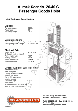 Passenger Goods Hoist Alimak Scando 20/40 C