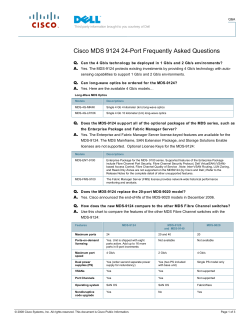 Cisco MDS 9124 24-Port Frequently Asked Questions