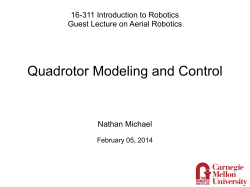 Quadrotor Modeling and Control