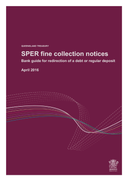 SPER fine collection notices - Queensland Government publications
