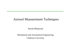 Aerosol Measurement Techniques