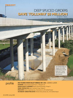 Deep Spliced Girders Save Tollway $8 Million
