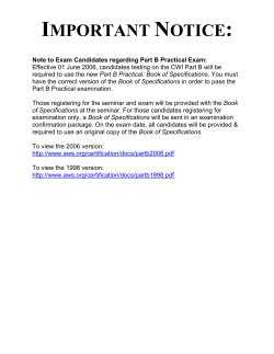 important notice - American Welding Society