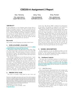 CSE255-A Assignment 2 Report