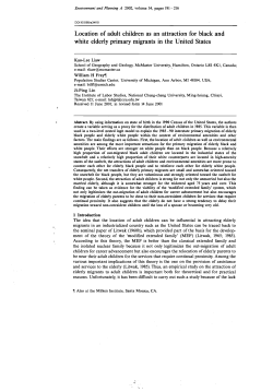 Location of adult children as an attraction for black