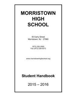 morristown high school - Morris School District