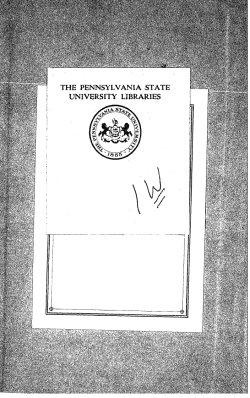 THE PENNSYLVANIA STATE I UNIVERSITY
