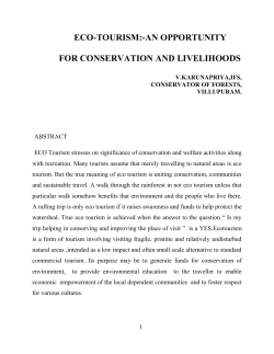 eco-tourism:-an opportunity for conservation and