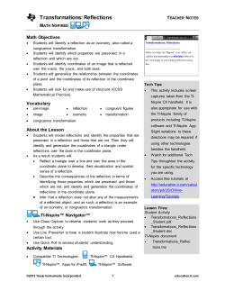 Math Objectives - TI Education