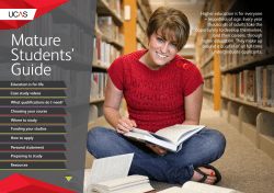 Mature Students` Guide