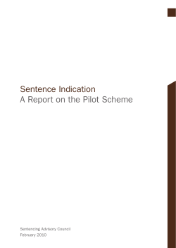 Sentence Indication: A Report on the Pilot Scheme - PDF