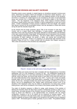 SHORELINE EROSION AND SALINITY INCREASE
