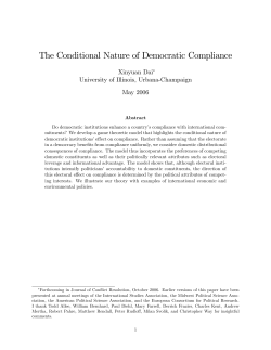 The Conditional Nature of Democratic Compliance