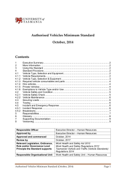 Authorised Vehicles Minimum Standard