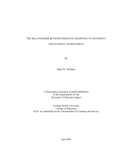 The Relationship Between Principal Response to Adversity and