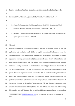 Fugitive emissions of methane from abandoned