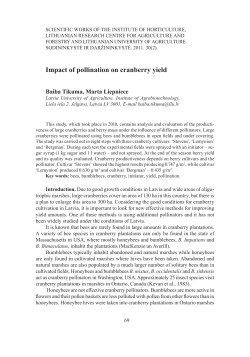 Impact of pollination on cranberry yield