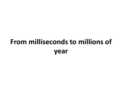 From milliseconds to millions of year