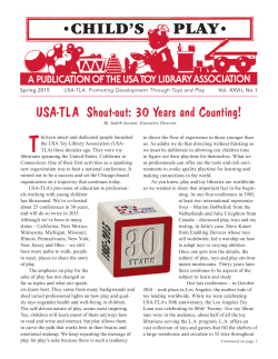 2015 Child`s Play.indd - USA Toy Library Association
