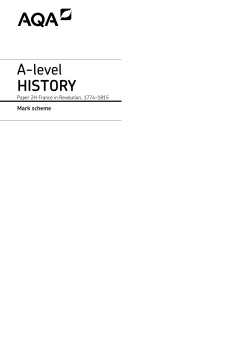 A-level History Specimen mark scheme Paper 2H