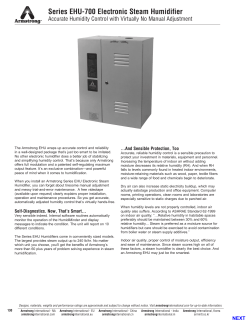 Series EHU-700 Electronic Steam Humidifier