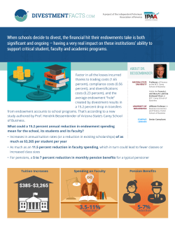 Fact Sheet: Divestment Directly Impacts Students