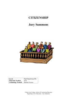 CITIZENSHIP Jury Summons