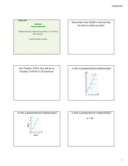 Is this a proportional relationship? y = 5x