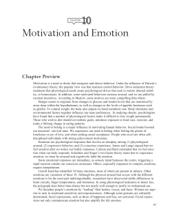 Motivation and Emotion