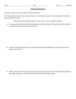 Colored Sand Jars Activity