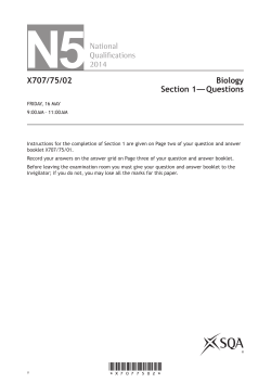 N5 Biology 2014