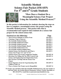 Scientific Method Science Fair Packet (SM