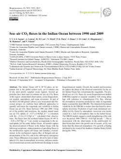 Sea&ndash;air CO2 fluxes in the Indian Ocean between