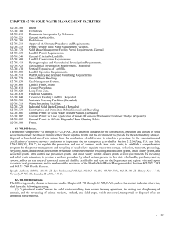 chapter 62-701 solid waste management facilities