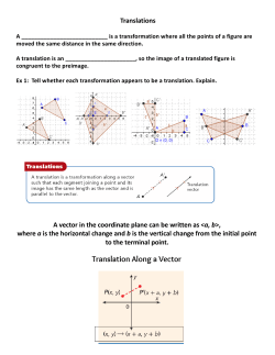 Translation Along a Vector