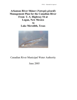 Arkansas River Shiner Management Plan