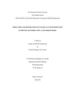 SIMULATION AND OPTIMIZATION OF NATURAL GAS