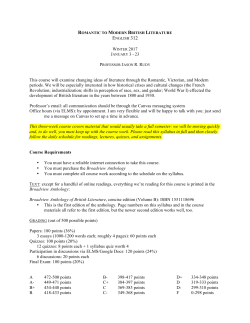 Syllabus for ENGL312, Winter 2017