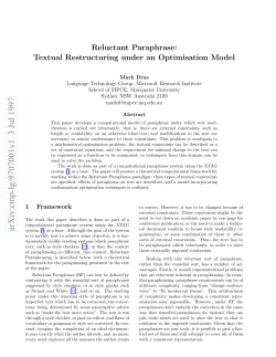 Textual Restructuring under an Optimisation Model