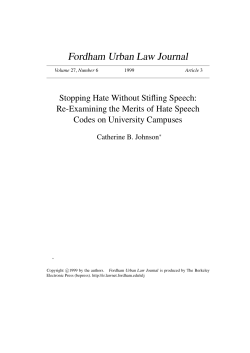 Stopping Hate Without Stifling Speech: Re-Examining the