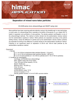 Separation of mixed nano-latex particles