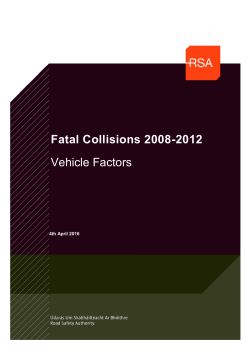 Pre-Crash Report on Vehicle Factors in Fatal Collisions