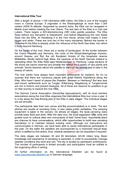 International Elbe Tour With a length of almost 1,100 kilometres (680