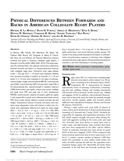 physical differences between forwards and backs in american